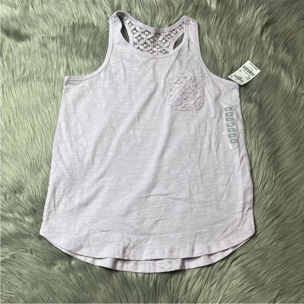 Oshkosh Bgosh Girls Light Purple Tank Top Size 12